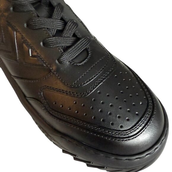 Versace 1008124, Mens Greca Black Leather Low Top Logo Sneakers EU 40, 45.5, 46 - Picture 8 of 13